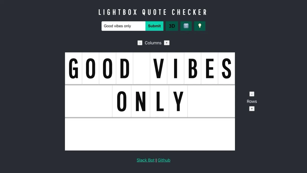 Flat 2D lightbox view