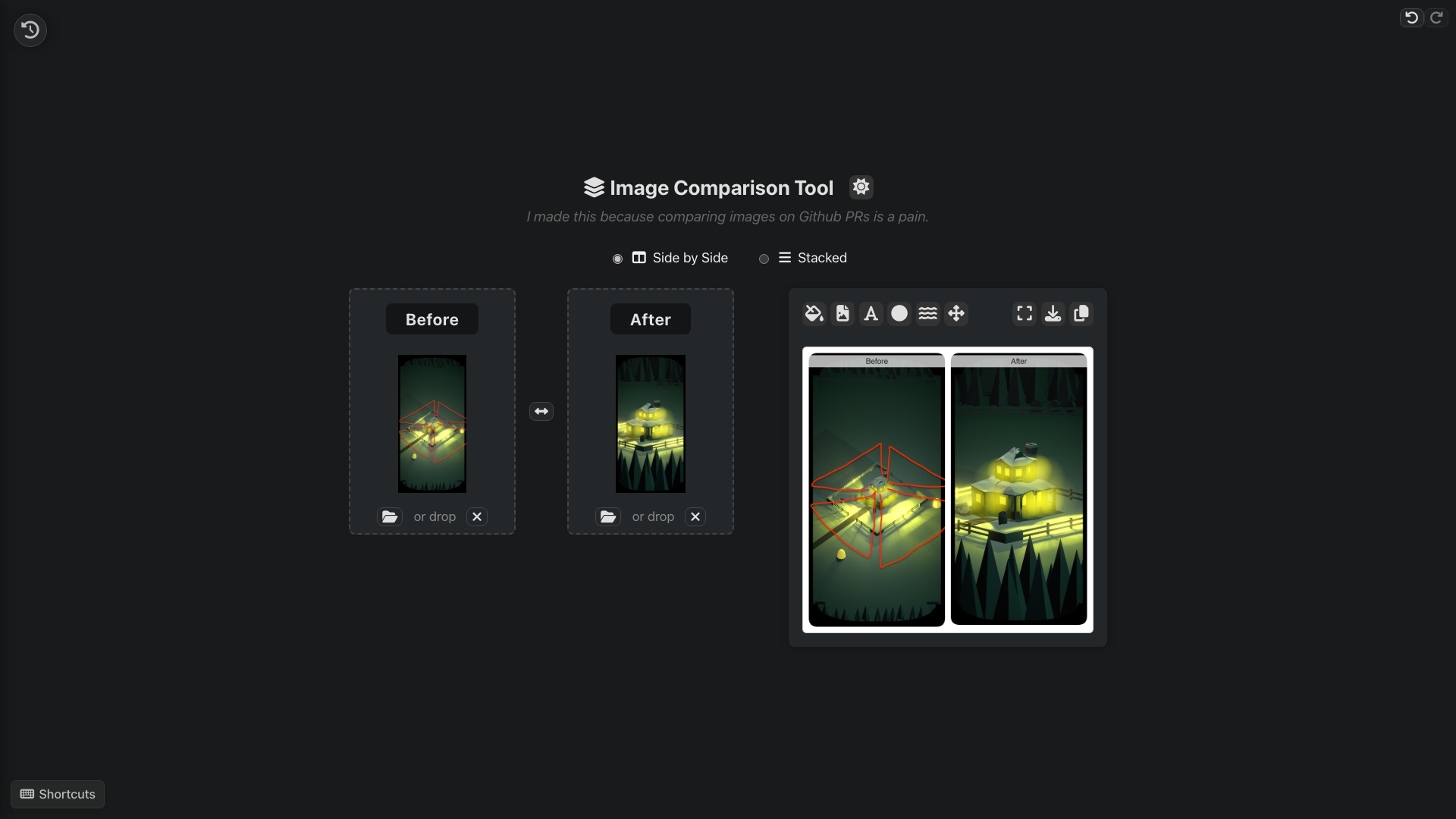 Image upload with drag and drop