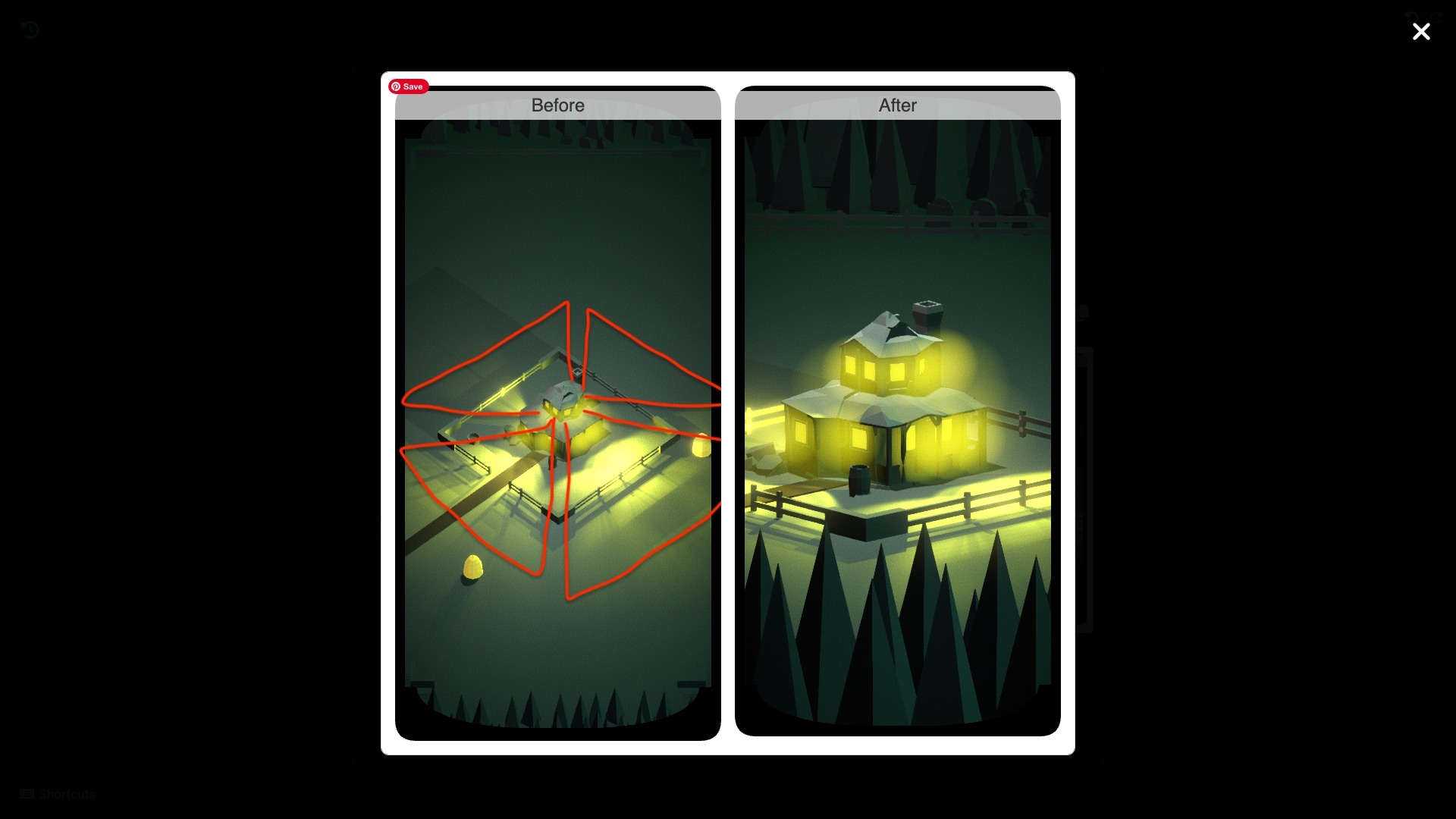 Before and after comparison preview