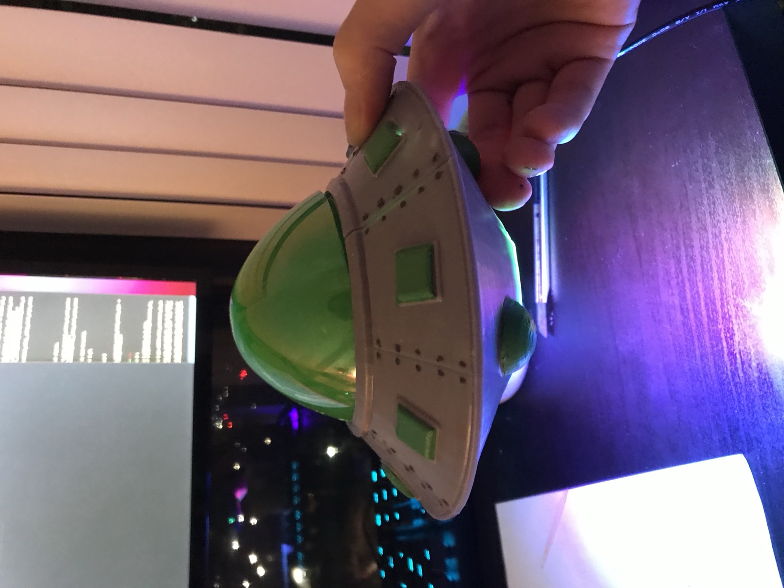 The finished saucer in hand